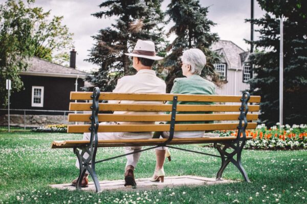 People on bench